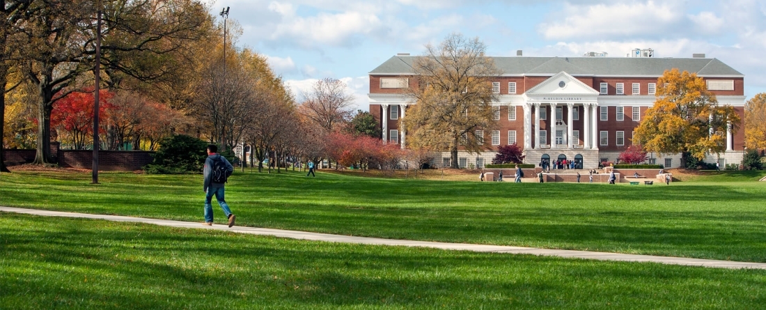 McKeldin Library in fall