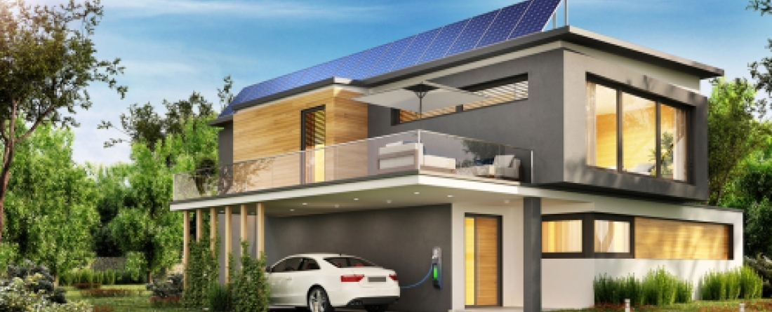 solar home and electric vehicle