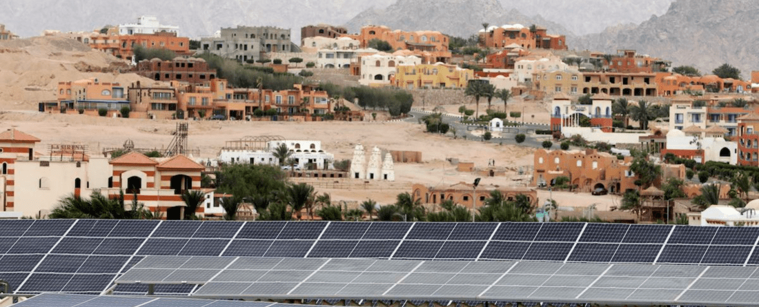 picture of solar panels in Sharm El-Sheikh, Egypt