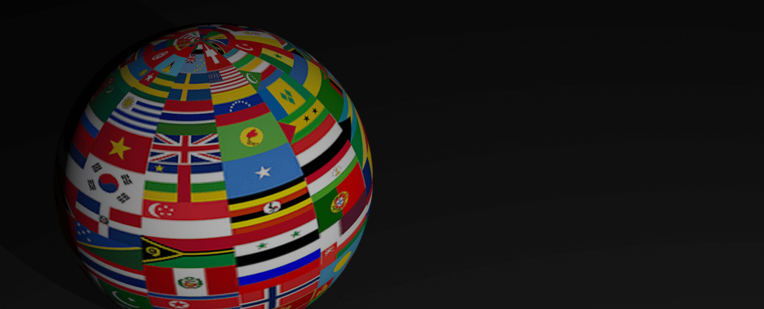 world with flags 
